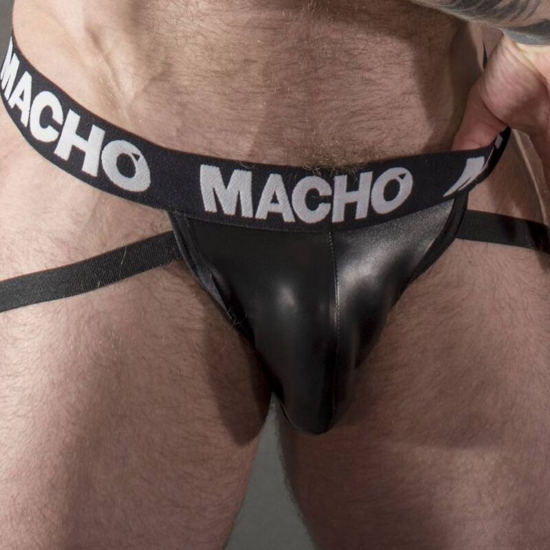 MACHO - MX25NC JOCK BLACK LEATHER S
