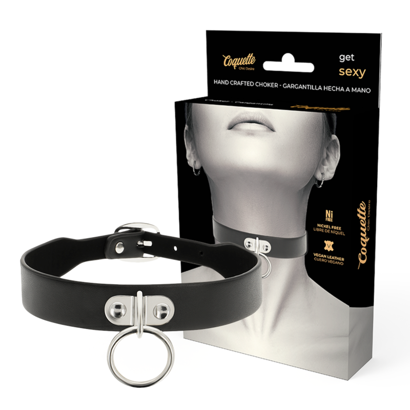 COQUETTE - CHIC DESIRE VEGAN LEATHER NECKLACE WOMAN FETISH ACCESSORY