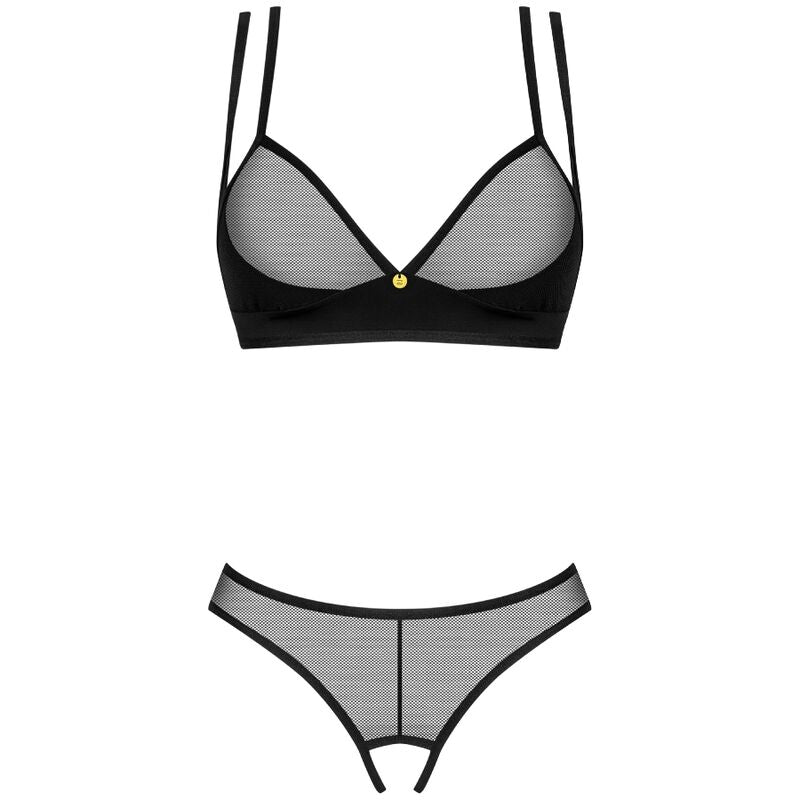 OBSESSIVE - NESARI SET TWO PIECES CROTCHLESS XL/XXL