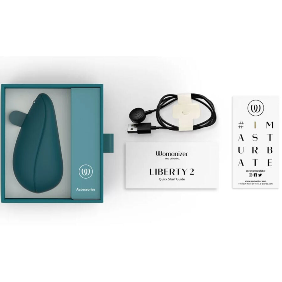WOMANIZER - LIBERTY 2 CLITORIS STIMULATOR & SUCKER LIGHT GREEN