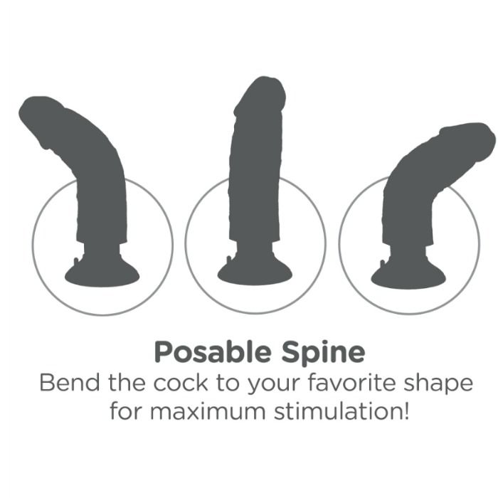 KING COCK - 25.5 CM VIBRATING COCK FLESH