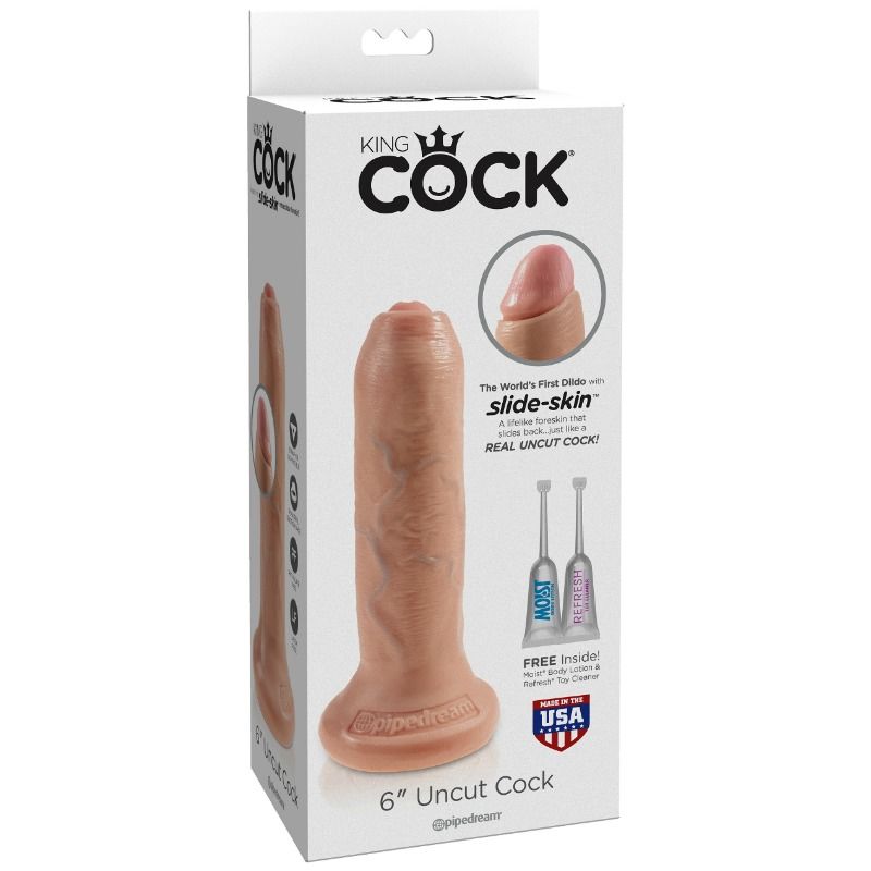 KING COCK - REALISTIC DILDO UNCUT FLESH 17 CM
