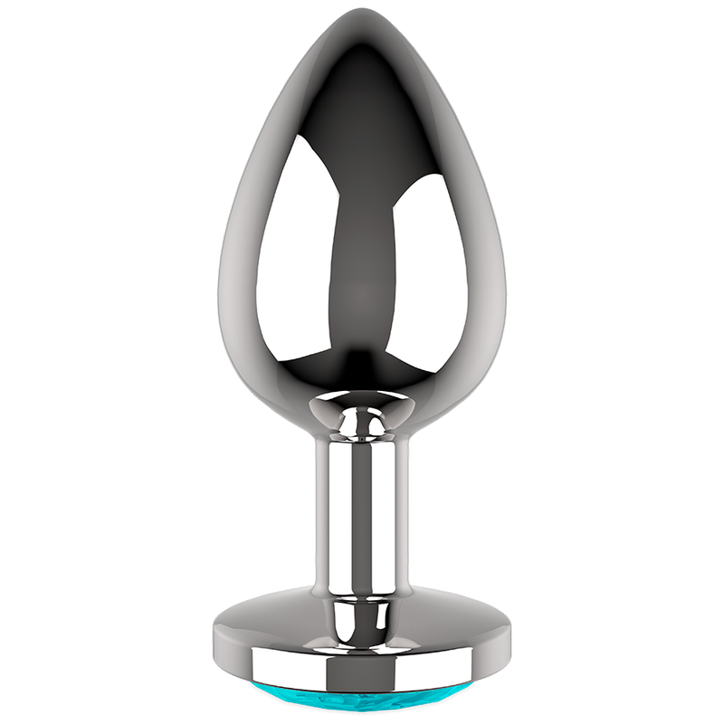 COQUETTE TOYS - ANAL PLUG METAL BLUE COLOR SIZE L 4 X 9CM