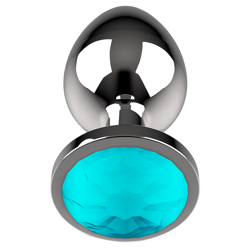 COQUETTE TOYS - ANAL PLUG METAL BLUE COLOR SIZE L 4 X 9CM