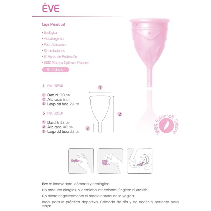 FEMINTIMATE - EVE SILICONE MENSTRUAL CUP SIZE L