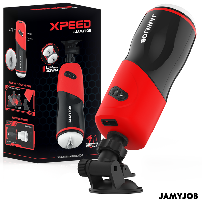 JAMYJOB - XPEED AUTOMATIC VAGINA MASTURBATOR 5 THRUSTING MODES AND SOUND EFFECT