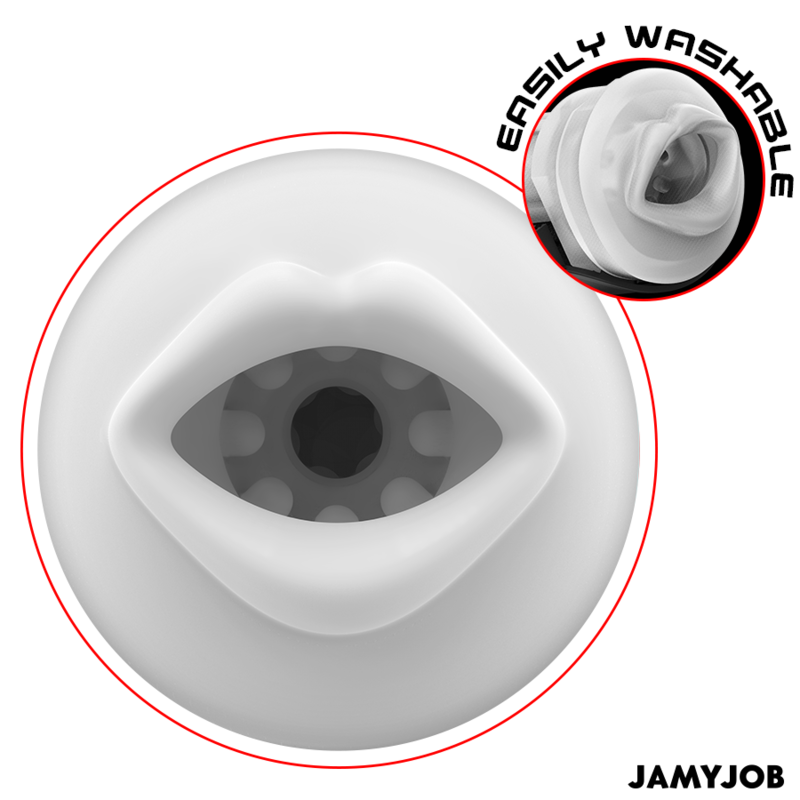 JAMYJOB - MEGABITE AUTOMATIC MOUTH MASTURBATOR 5 SUCTION AND VIBRATION MODES