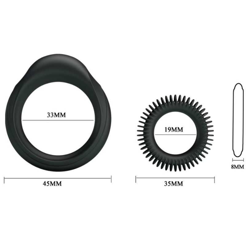 BAILE - KIT 2 SILICONE RINGS RING MANHOOD